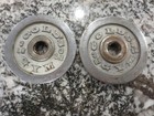 2 Vintage 3 Lb Gold s Gym Chrome Barbell Threaded Weight Plates Rare  1    Hole
