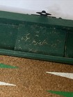 Vintage Crisloid Bakelite Plastic Backgammon Game Set Green Swirl   White