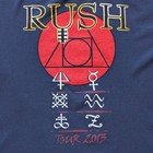 Rush T-shirt Clockwork Angels Large 2013 Tour Dates Navy Blue Double Sided
