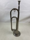 Vtg French Military Bugle Nickel Plated Brass Scout army Horn    france    Marked