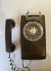 Vintage Itt  Telephone Brown Rotary Dial Phone Wall Mount Untested