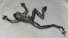 Vintage Jj Frog Brooch Large Figural Silver Tone Textured 4    Signed 1980   s