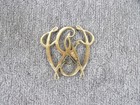 Vintage Virginia Metalcrafters George Washington Cypher Brass Trivet 10-13