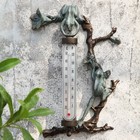 Aluminum Frog Wall Mounted Thermometer Outdoor Garden Decor Weather Gauge