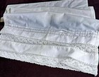 Pair Of Vintage Pillow Cases With Bobbin Lace  Zz389