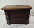 Oak Treadle Sewing Machine 2 Drawer Storage Cabinet With Top Vintage