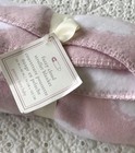 Pottery Barn Kids Cloud Fleece Baby Blanket Pink White Soft Comfort Nwt