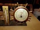 Vtg Brass Swift   Anderson Ship Wheels Hygrometer  Barometer   Thermometer Usa