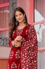 Women s Pure Cotton Printed Straight Kurta Set With Palazzo Pants   Dupatta