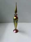 Lundberg Studios Art Glass Gold Heart   Vine Amphora Perfume Bottle