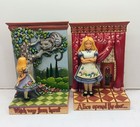 Jim Shore Alice In Wonderland Bookends Set Of 2 - 4013027   4013028
