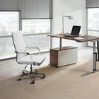 Adjustable High Back Office Chair Padded Seat Swivel W  Arms Conference Gaming