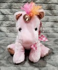 Pink Unicorn Rainbow Rose Gold Plush Stuffed Toy Animal 8  Nwt