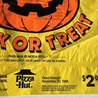 Vintage Pizza Hut Trick Or Treat Halloween Loot Plastic Bags Lot Of 4