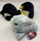 Puffkins Lot Of 3 Plush  5  Toby Orca  Slick Blue Seal   Tux Penguin W Tags