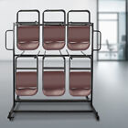 84 Chairs Folding Chair Cart Heavy Duty Mobile Stackable Chair Table Dolly 