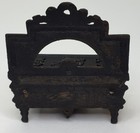    antq 1871 Stove Cast Iron Collective Americana Holder Box W  Legs         see Pics