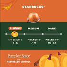 Starbucks Pumpkin Spice Vertuo Nespresso Coffee Pods  8 Capsules