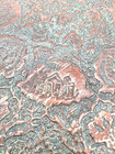 Antique 19th C  Copper Engraved Plate Ottoman Empire Mosque Palace Paisley Birds