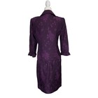 Vintage Jessica Howard Purple Floral Jacquard Skirt Suit Set Size 6 Made In Usa