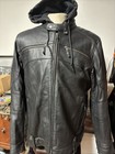 Harley-davidson Swingarm 3-in-1 Leather Jacket Xl 98045-19vm Black Hoodie Euc