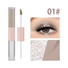 Double-head Glitter Liquid Eyeshadow Bicolor Shimmer Eyes Makeup Waterproof Hot