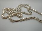 Vintage 42    X 7mm 14k Gold Clasp Faux Pearl Necklace