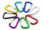 Lot 500 - 3  Carabiner D Shape Buckle Pack  Keychain Clip  Spring Snap Key Chain