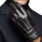 1 Pair Leather Gloves Full Finger Motorcycle Driving Winter Warm Touch Screen Us