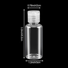 110pcs 1oz  30ml  Plastic Travel Empty Bottles  Clear Flip Cap Squeeze Sample Bo