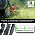 Terre Products   2pk Hi Lift Mower Blades  42 Inch Cut  Craftsman Ariens 138971