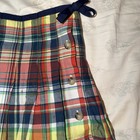 Polo Ralph Lauren Skirt Girls Plaid Pleated With Button Side Accent Preppy Sz 4t