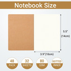 48 Pack A6 Dot Grid Pocket Notebook Journals   mini Dotted Notebook  