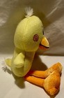 Dan Dee Knit Chick Plush Yellow Stuffed Animal Toy Easter Egg Embroidered Duck 