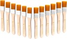 12pcs 1  Flat Paint Brushes Nylon Bristle Wood Handle For Oil Acrylic Watercolor