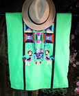Huipil Top Huazolotitlan Hand Embroidered Handwoven Backstrap Loom Oaxaca Mexico