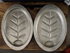 Vintage Mcm Aluminum Sizzling Platter Unmarked Drip Roasting 15   