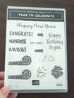 Stampin  Up  Year To Celebrate Stamp Set Happy New Year Birthday Blower Party
