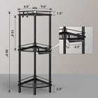Corner Shower Caddy Standing  3 Tier Rustproof Metal Shower Organizer With So   