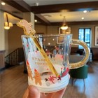 Starbucks Christmas Gingerbread tree Straw Glass Mug     Holiday Gift cute Style