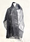 Christian Lacroix Vintage Real Chantilly Lace Silk Organza Shawl France 30   x 80   