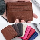Id Credit Card Holder Women Men Leather Purse Multi-card Slots Wallet Card Case
