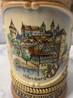 Set Of 4 German Beer Steins Hand Painted Nurnberg City Skyline Collectible