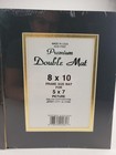 Premium Double Picture Mat Classic Design 8 x10  For 5 x7  Picture Black   Gold
