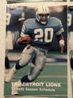 Nfl Pocket Schedules Detroit Lions Misc Lot Of 14 All Barry Sanders 1992