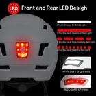 Ilm Adult Bike Helmet W  Usb Led Light  M road Cycling W  Goggle E3-10l White L 