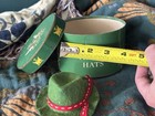 Knox Vintage Green Hat Box With Lid  Fedora Salesman Sample 1960s Original Box