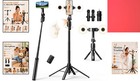 Versatile Tripod Vlogging Kit  71-inch Height  Mics   Face Tracking Light