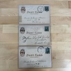 Installment Postcard Puzzle Set Of 3 Antique Cards Fish Story Fishing