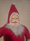Huge 5 Ft Vintage Store Display Santa Plush Stuffed Rubber Face